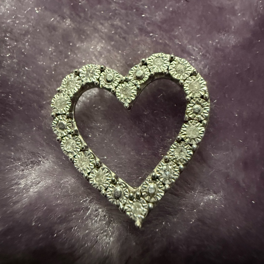 Macy's  diamond heart pendant set